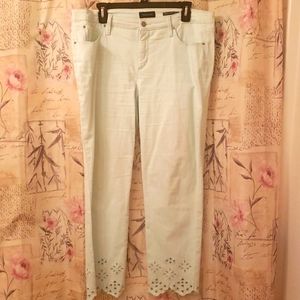 Charter Club Bristol skinny ankle pants aqua mint size 14 excellent condition